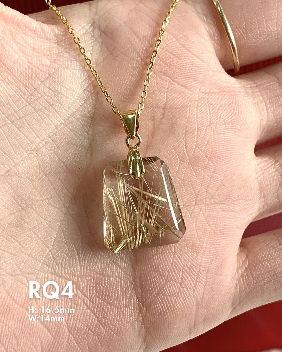 faceted rutilated quartz jewelry