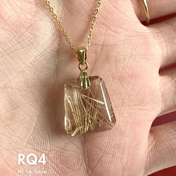 faceted rutilated quartz jewelry