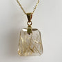 natural rutile quartz crystal necklace