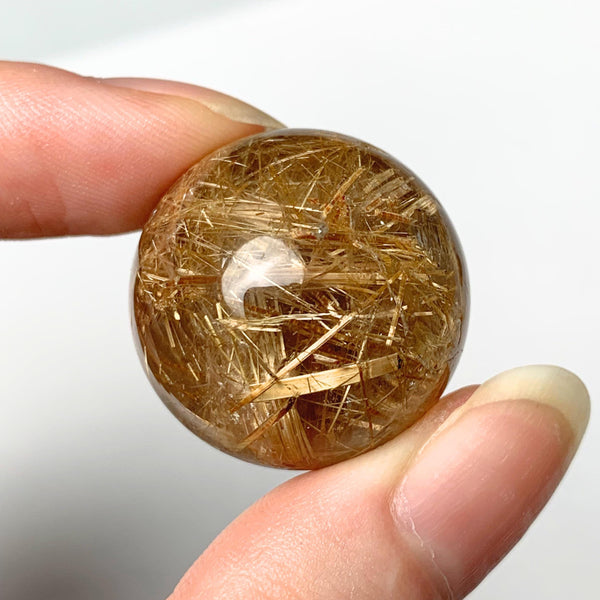 High grade rutile quartz crystal ball