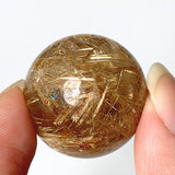 24mm rutilated quartz polished sphere