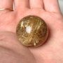 Natural rutilated quartz healing crystal sphere