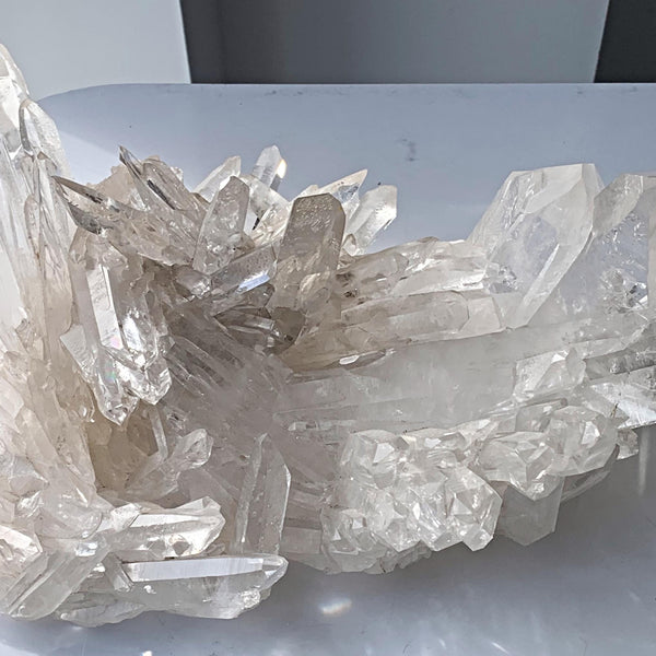 extra large clear quartz cluster