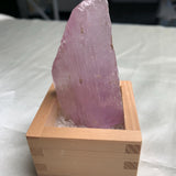 Pastel pink kunzite crystal mineral display specimen
