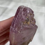 Natural Kunzite Crystal Textured Top