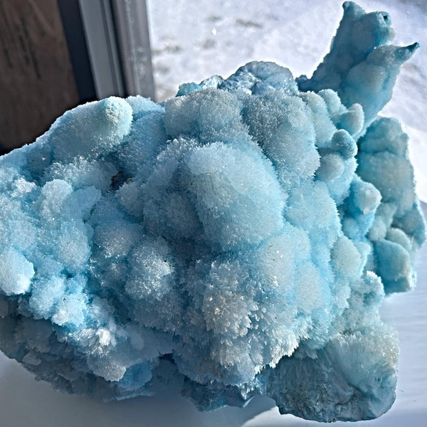 20 lb blue aragonite natural mineral sculpture collector piece