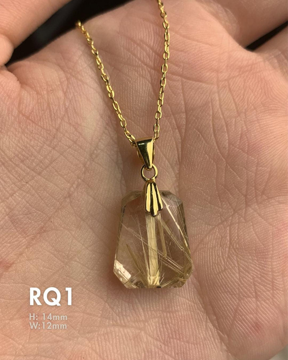 faceted rutilated quartz jewelry
