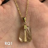 faceted rutilated quartz jewelry
