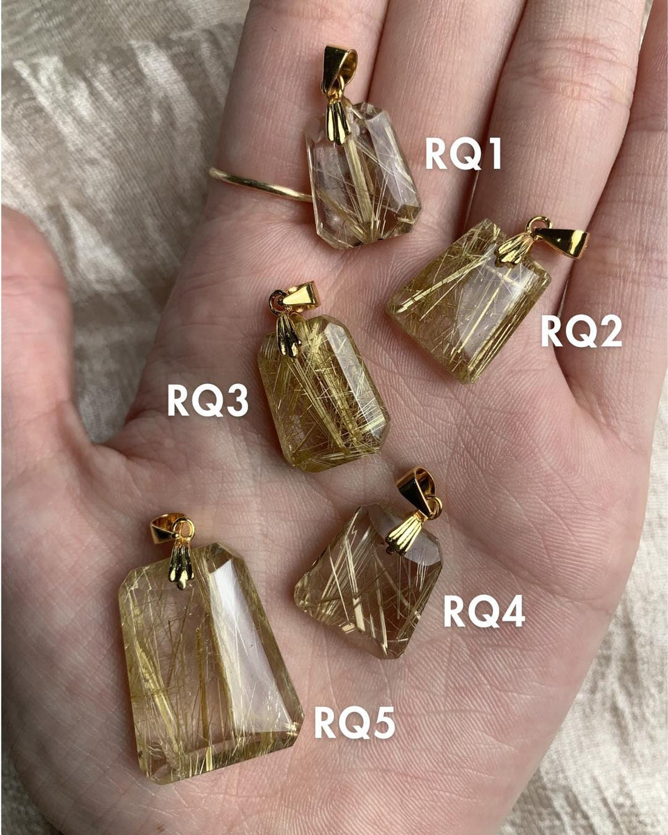 golden needle quartz crystal gift