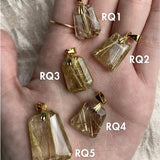 sterling silver rutile quartz pendant