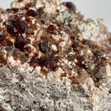 Red garnet crystal formation natural display piece