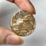 High grade rutile quartz mineral specimen