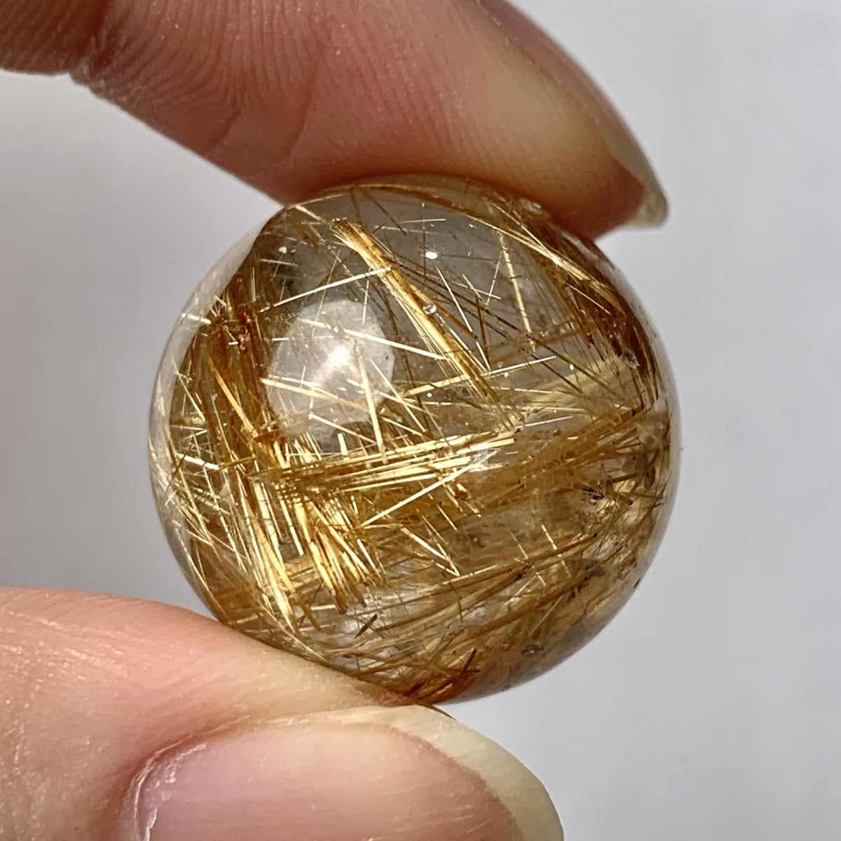 21mm rutilated quartz crystal sphere