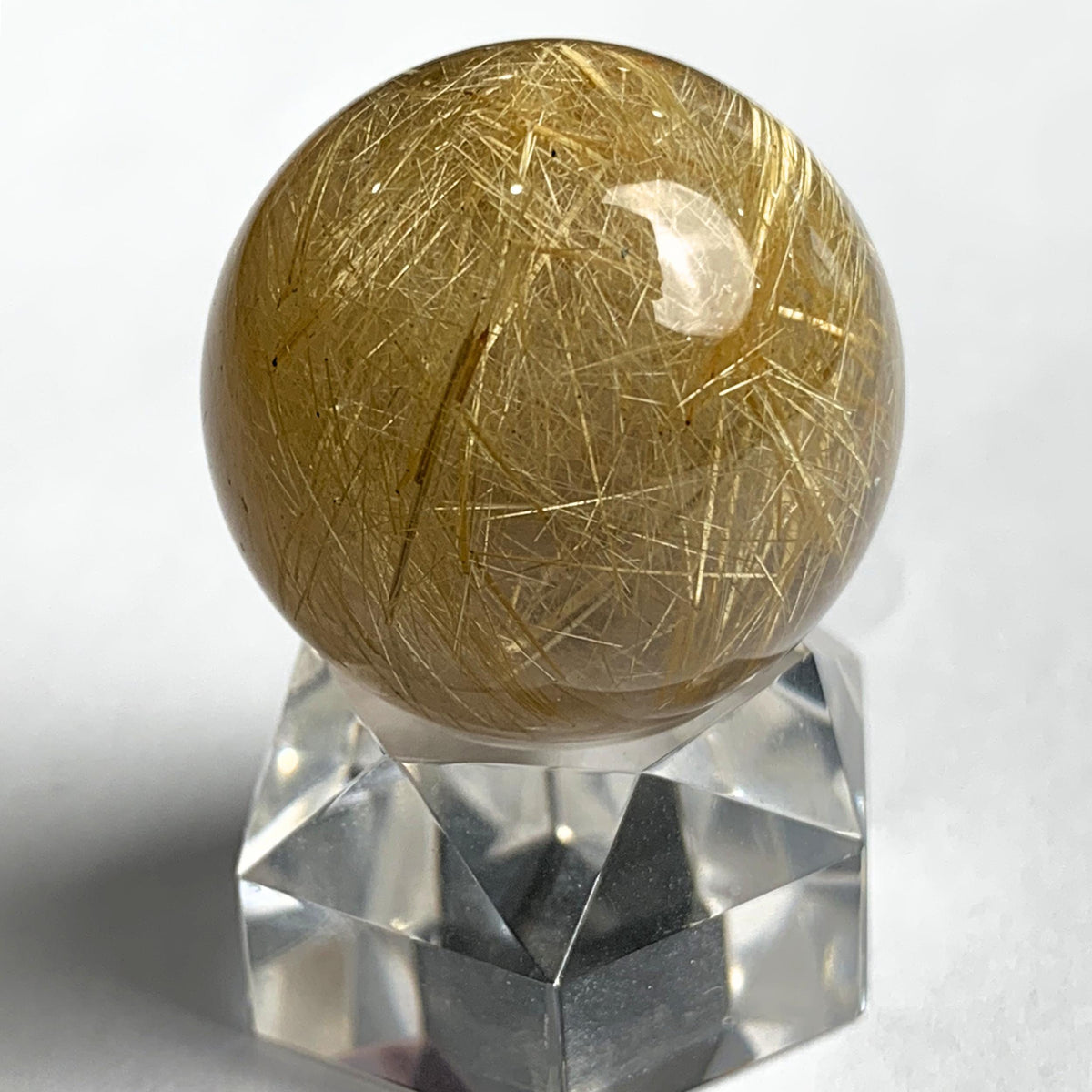 25mm rutilated quartz crystal sphere