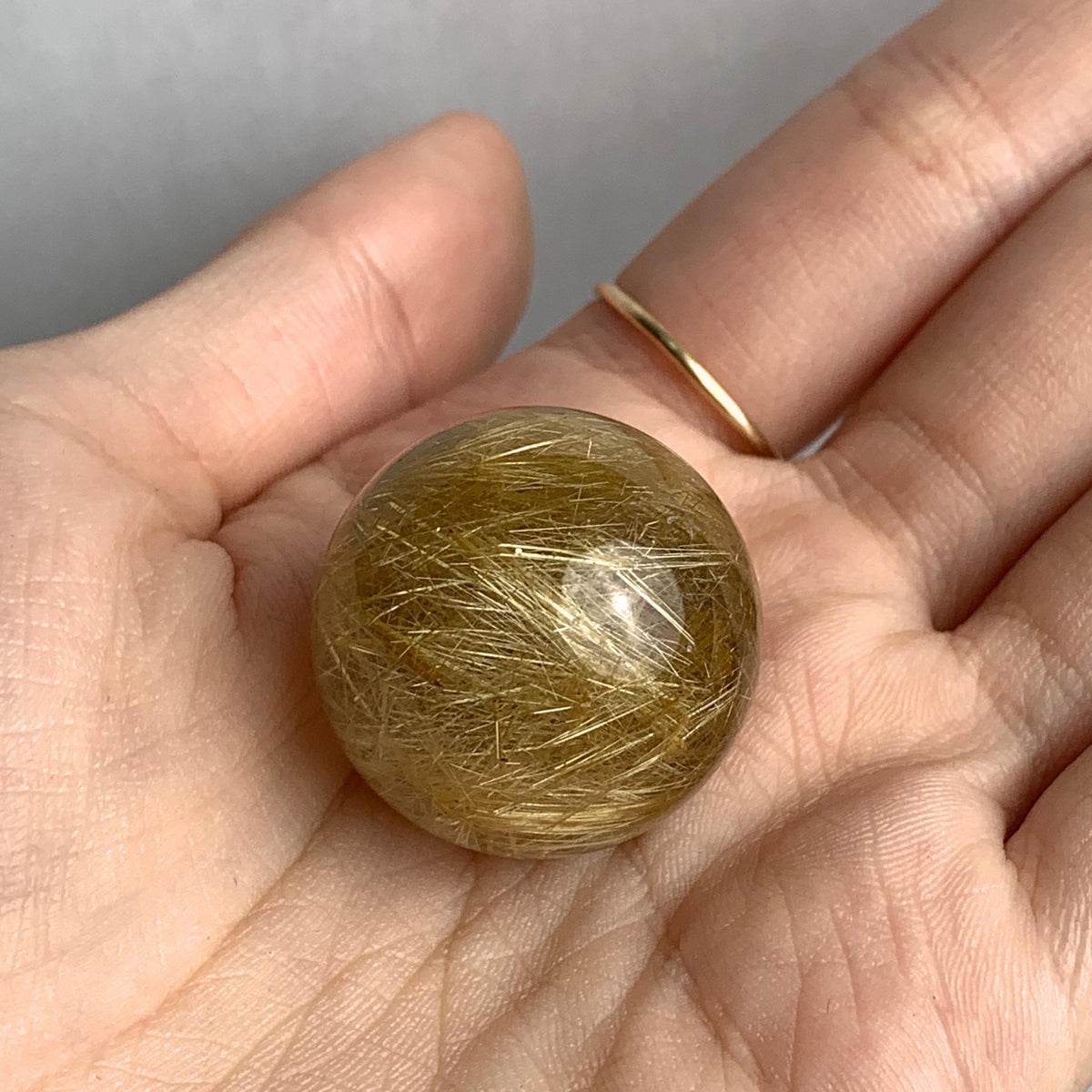 Collector rutile quartz crystal ball