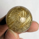 Natural rutile quartz crystal ball specimen