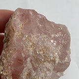soft pink morganite mineral specimen with natural clarity