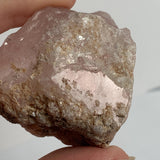 morganite crystal mineral specimen soft pastel pink tone