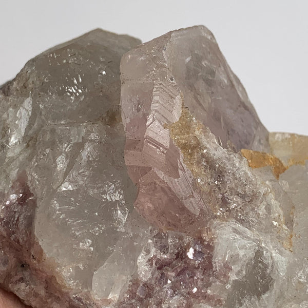 collector grade morganite crystal with quartz association