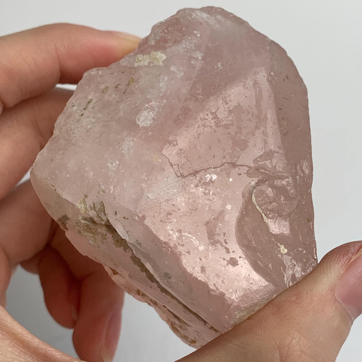 large pink morganite mineral specimen natural beryl