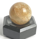 Healing crystal rutilated quartz ball