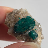 emerald green dioptase trio crystal cluster specimen