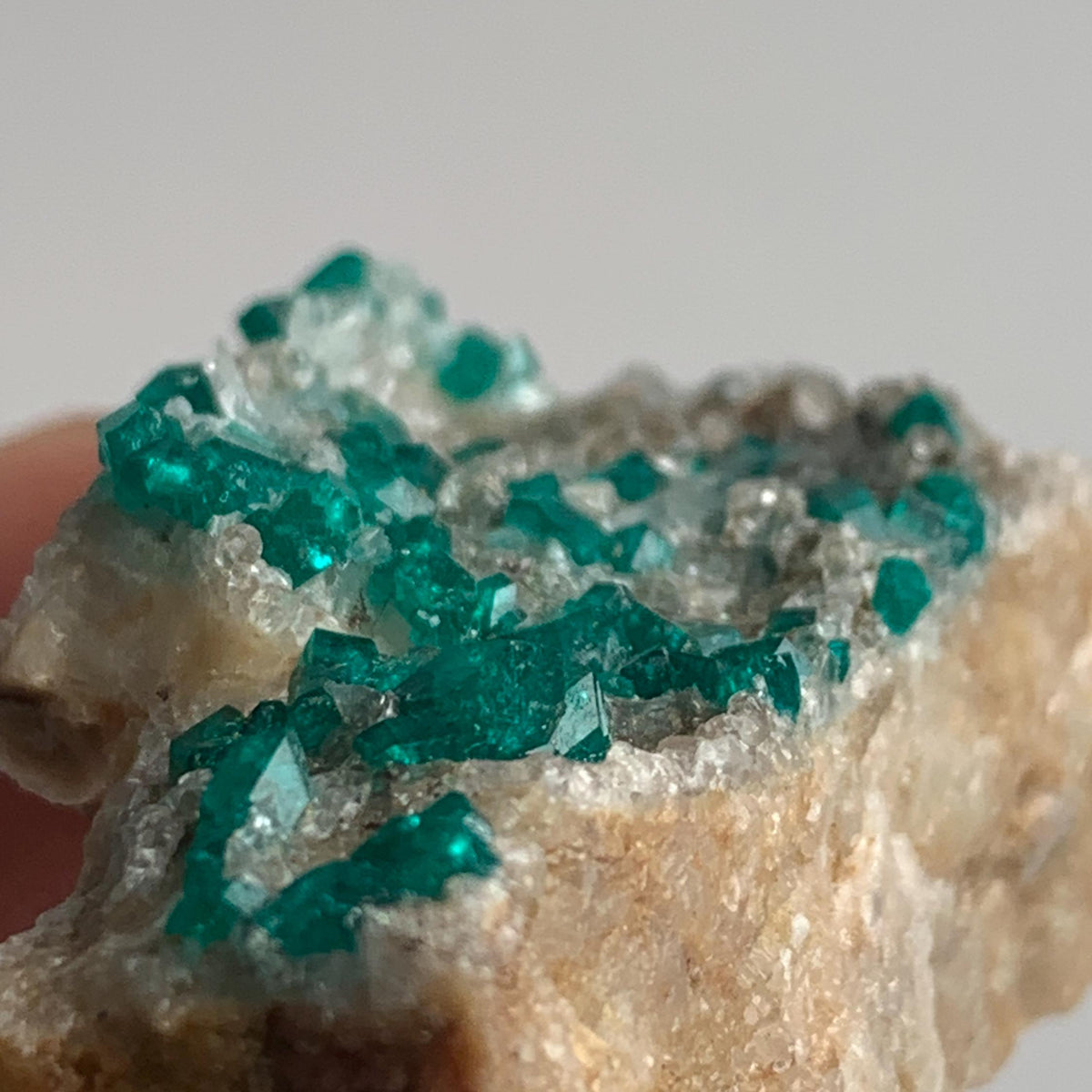 rare namibia dioptase scattered crystal formation