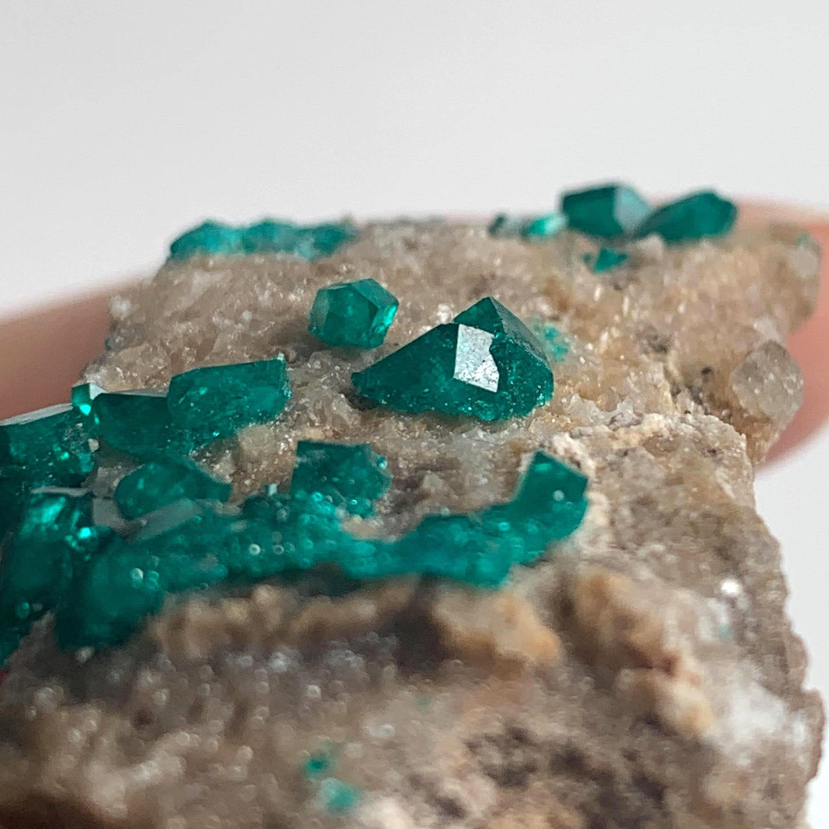 tsumeb dioptase cabinet mineral display specimen