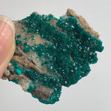 green dioptase crystal formation namibia matrix