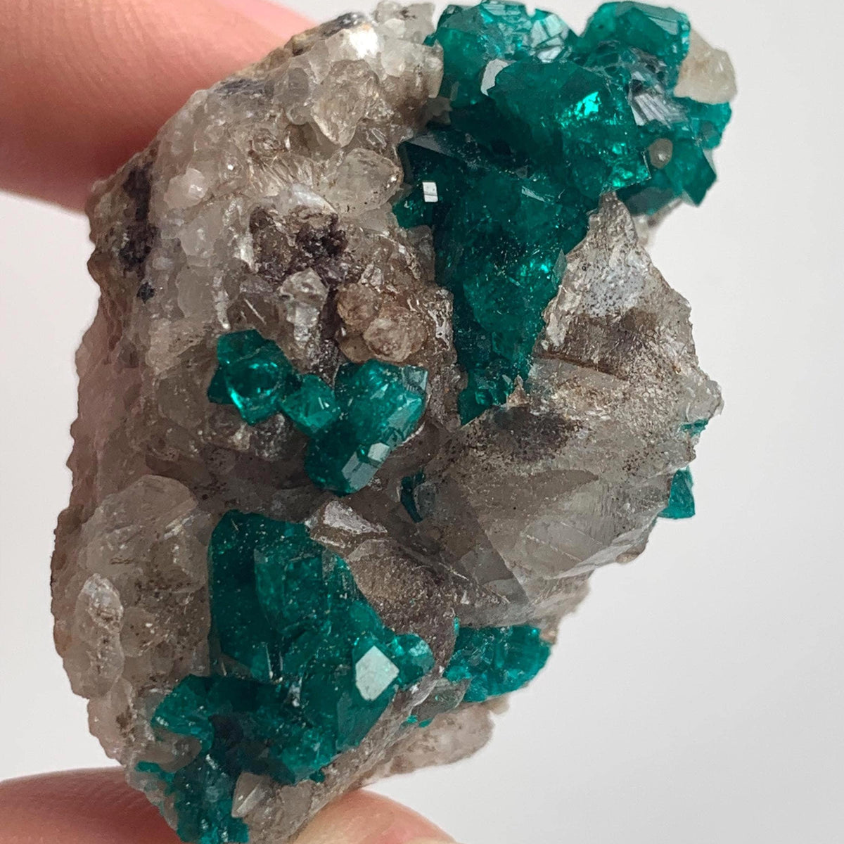 rare namibia dioptase with large crystals