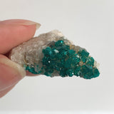 close up of collector grade dioptase specimen