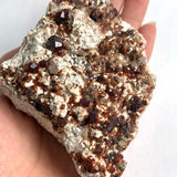 Natural garnet cluster mineral décor statement piece