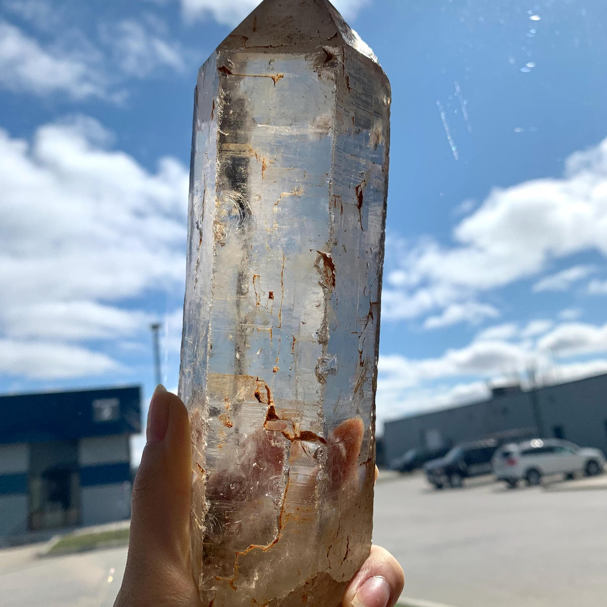 large himalayan smoky quartz crystal specimen