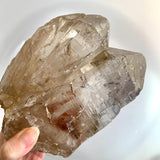 natural smoky quartz twin crystals