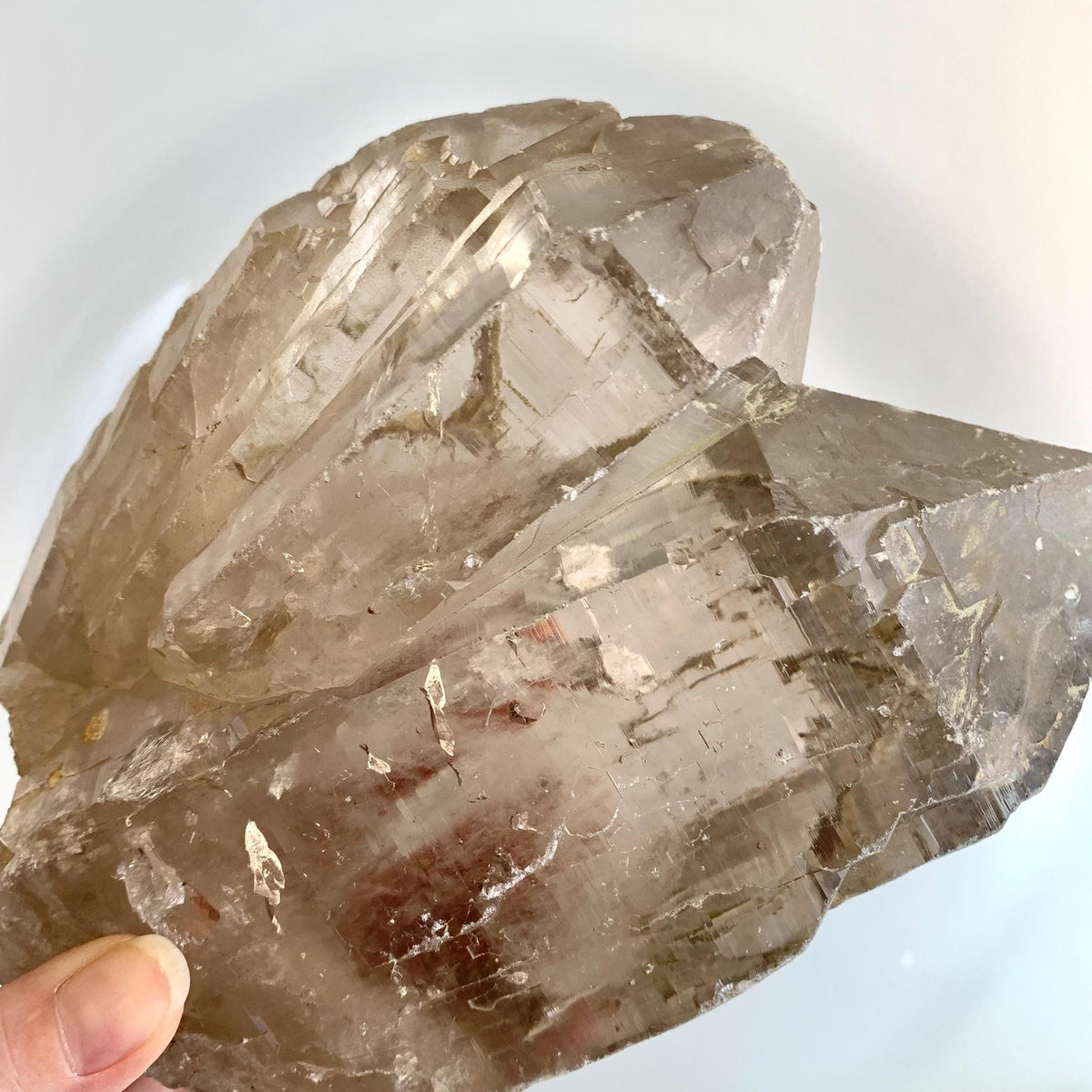 twin crystal smoky quartz formation