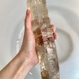large single smoky quartz crystal point