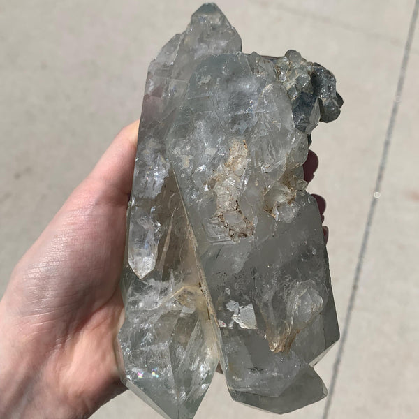 himalayan chlorite quartz crystal cluster