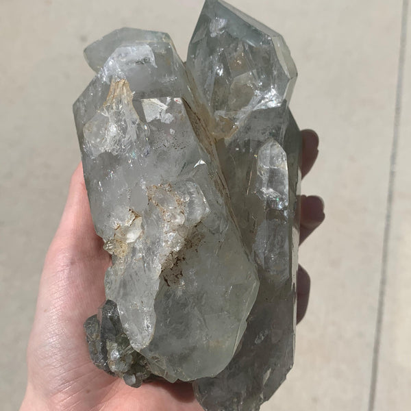 green chlorite included quartz crystals