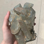natural quartz cluster with chlorite mineral