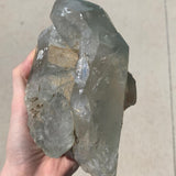 crystal cluster with etched termination