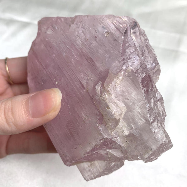 Kunzite Crystal Prismatic Termination View