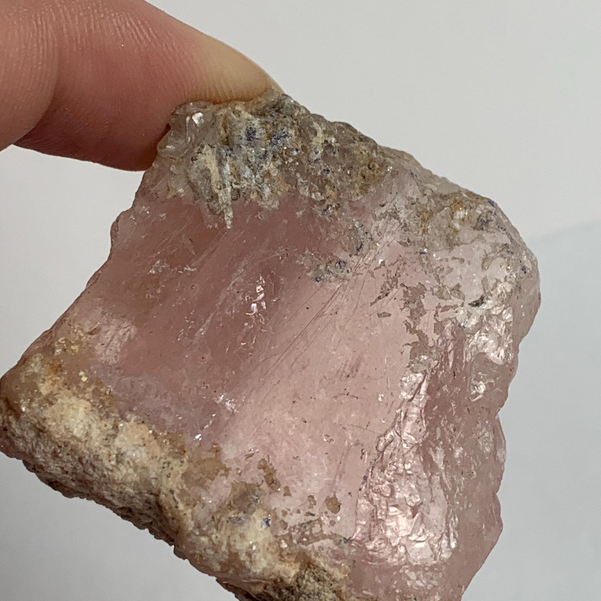 pink morganite crystal specimen natural beryl from Pakistan