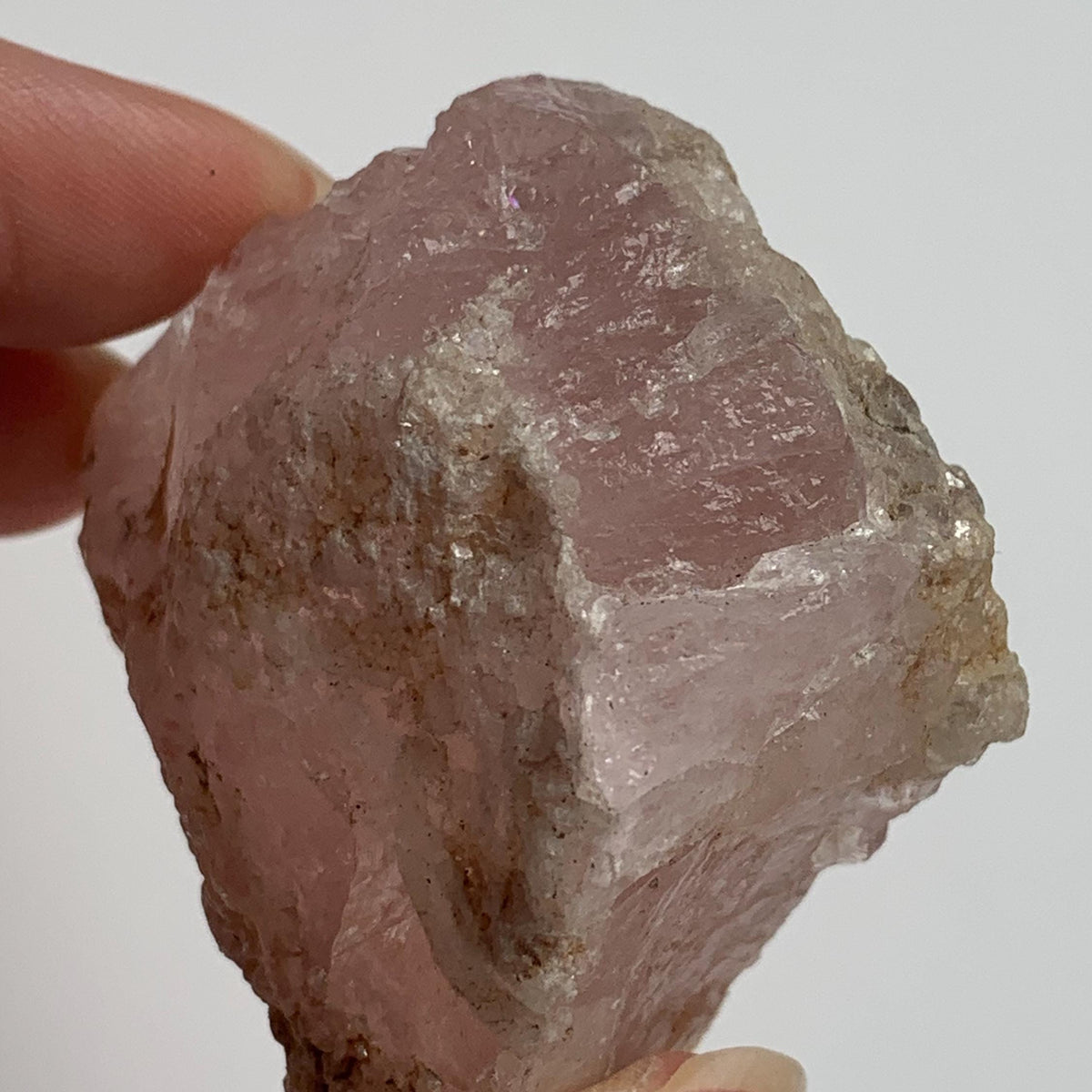 pastel pink morganite mineral specimen natural crystal
