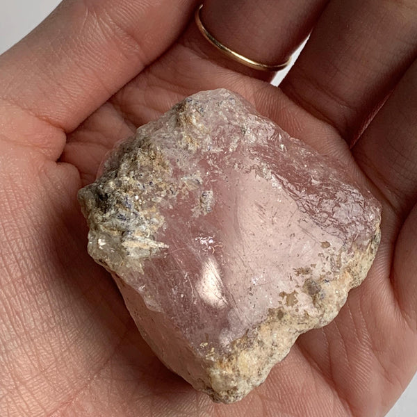 natural pink morganite crystal small display specimen