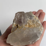 natural pink morganite crystal on matrix with quartz growth