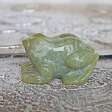 small jade frog figurine for decor or gift
