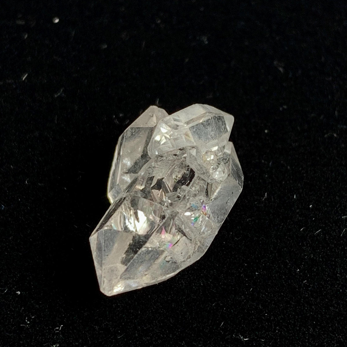 clustered clear quartz double terminated