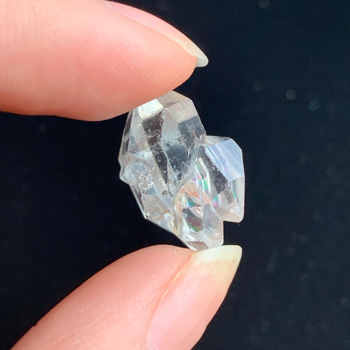 herkimer diamond cluster with growth