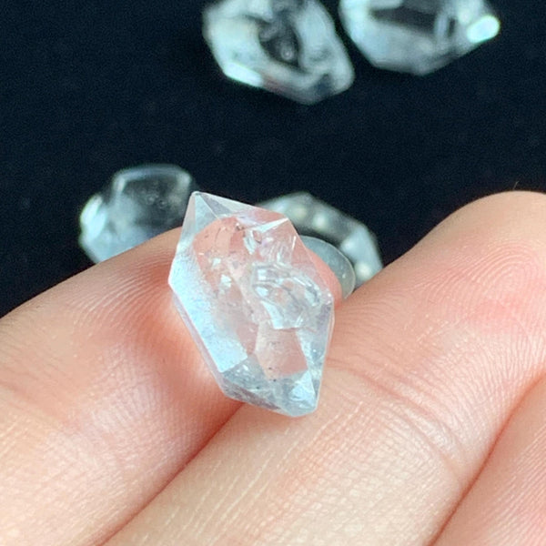 sparkly natural quartz crystal double point