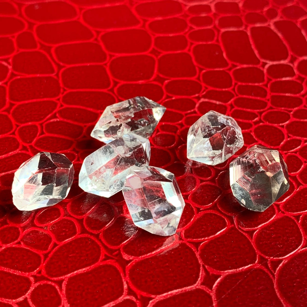 bright herkimer diamond crystal macro shot